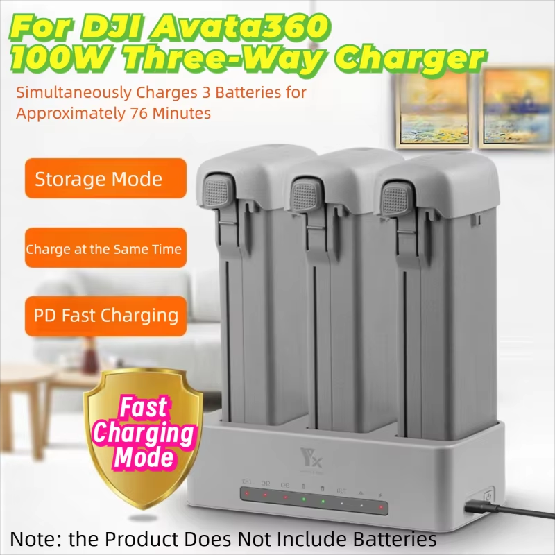 Drone Charging Hub - Chargeur rapide trois voies pour batterie